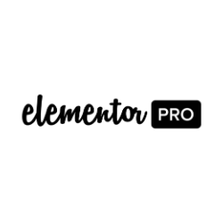 Elementor Pro Logo Dark Grayscale